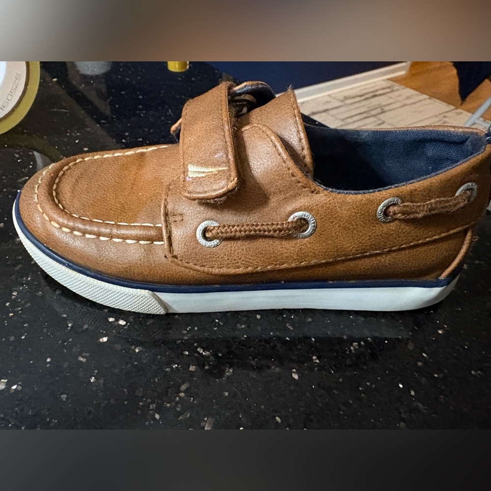 Boys Brown Nautica Leather Kids Boat Shoes